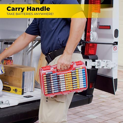 Ontel Battery Daddy 180 organizador de baterías y estuche de almacenamiento con probador, 1 unidad