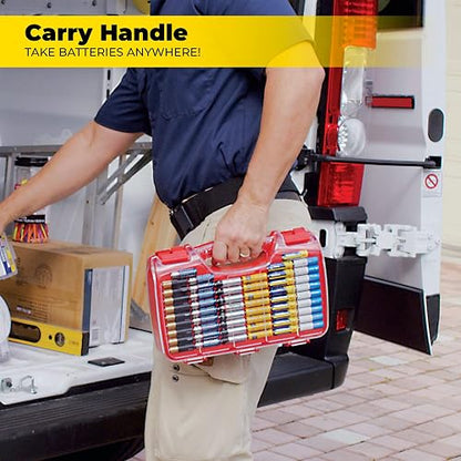 Ontel Battery Daddy 180 organizador de baterías y estuche de almacenamiento con probador, 1 unidad