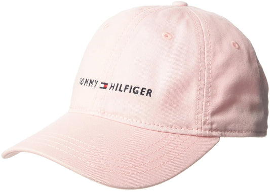 tommy hilfiger Men 's Logo papá gorra de béisbol, Rosado petunia, Talla única