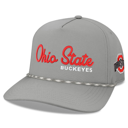 Legacy NCAA Officially Licensed Rope Hat, Lightweight Cap for Men & Women, Caddy, One Size Fits Most, Snapback Closure - Ohio State Buckeyes