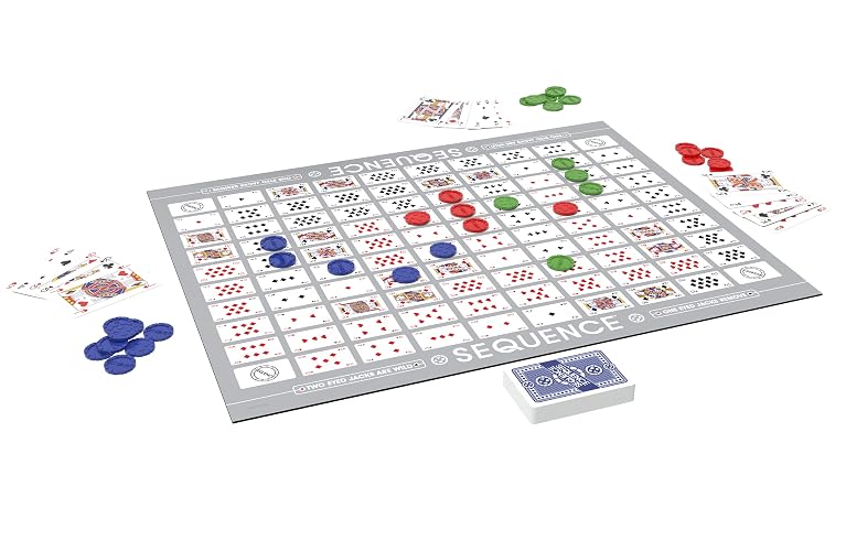Sequence - Juego de Secuencia Original con Tabla Plegable, Tarjetas y fichas de Jax (el Embalaje Puede Variar) Blanco, 10.3 x 8.1 x 2.3 Pulgadas