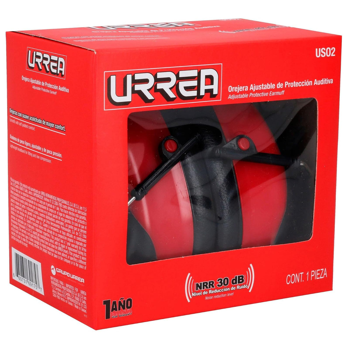 Urrea USO2 Orejera Ajustable de protección auditiva