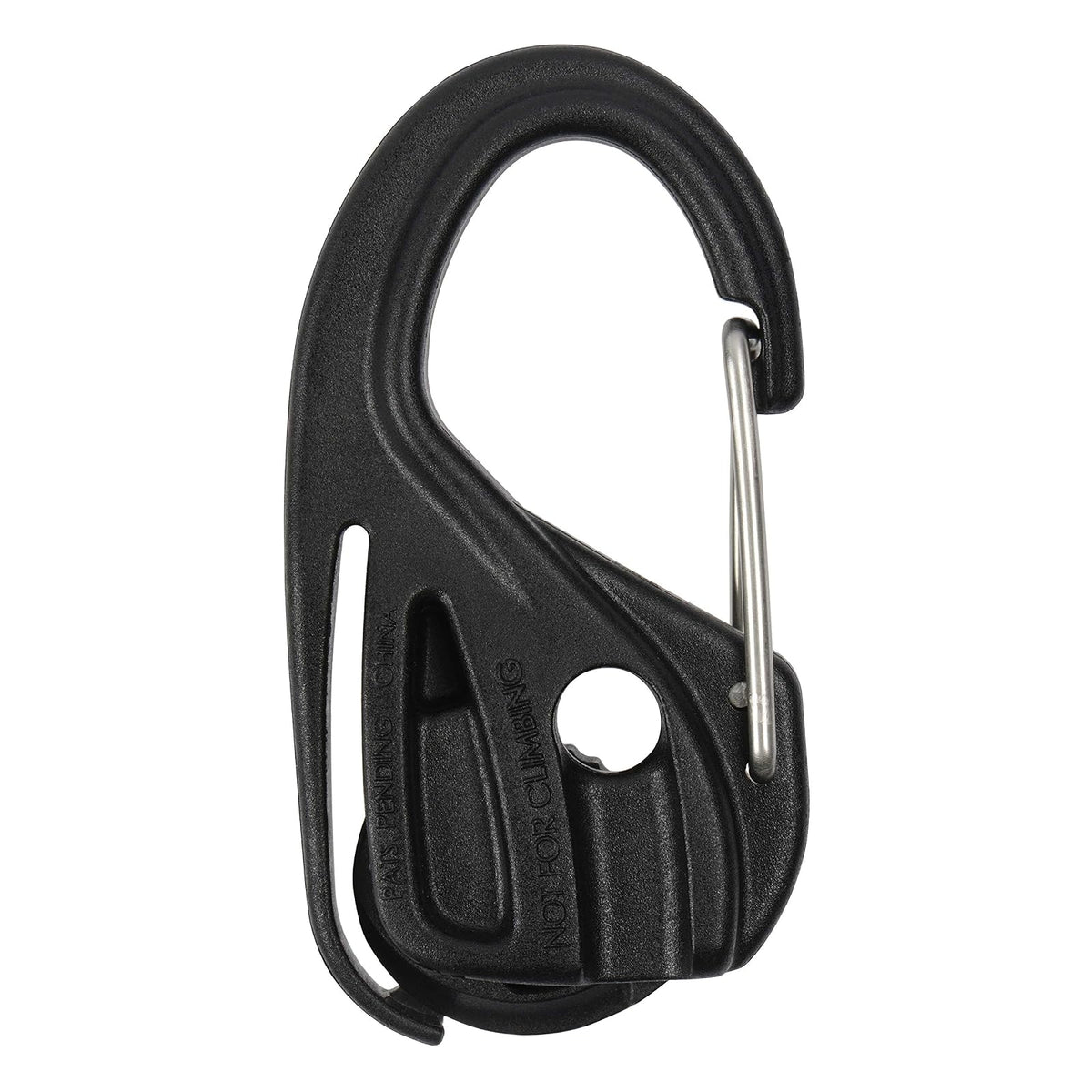 Nite IZE NCJ-25-2R3 CamJam - Tensor de Cuerda de Amarre con Clip de mosquetón, Paquete de 2 con cordón, Negro, 2 Unidades