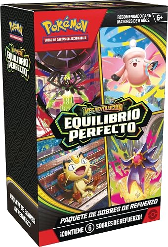 Pokémon Paquete de Sobres de Refuerzo de Megaevolución-Equilibrio Perfecto de JCC Producto en Español de Lationamerica