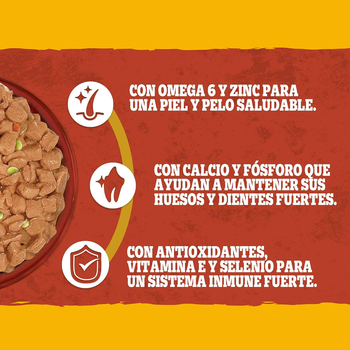 Pedigree - Sobres para Perro Cachorro, Raza Pequeña, Pollo y Vegetales, Nutrición para tu Mascota, Proteínas y Fibras, 24 Sobres