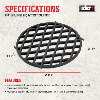 Weber 8834 sistema de barbacoa gourmet Sear Grate
