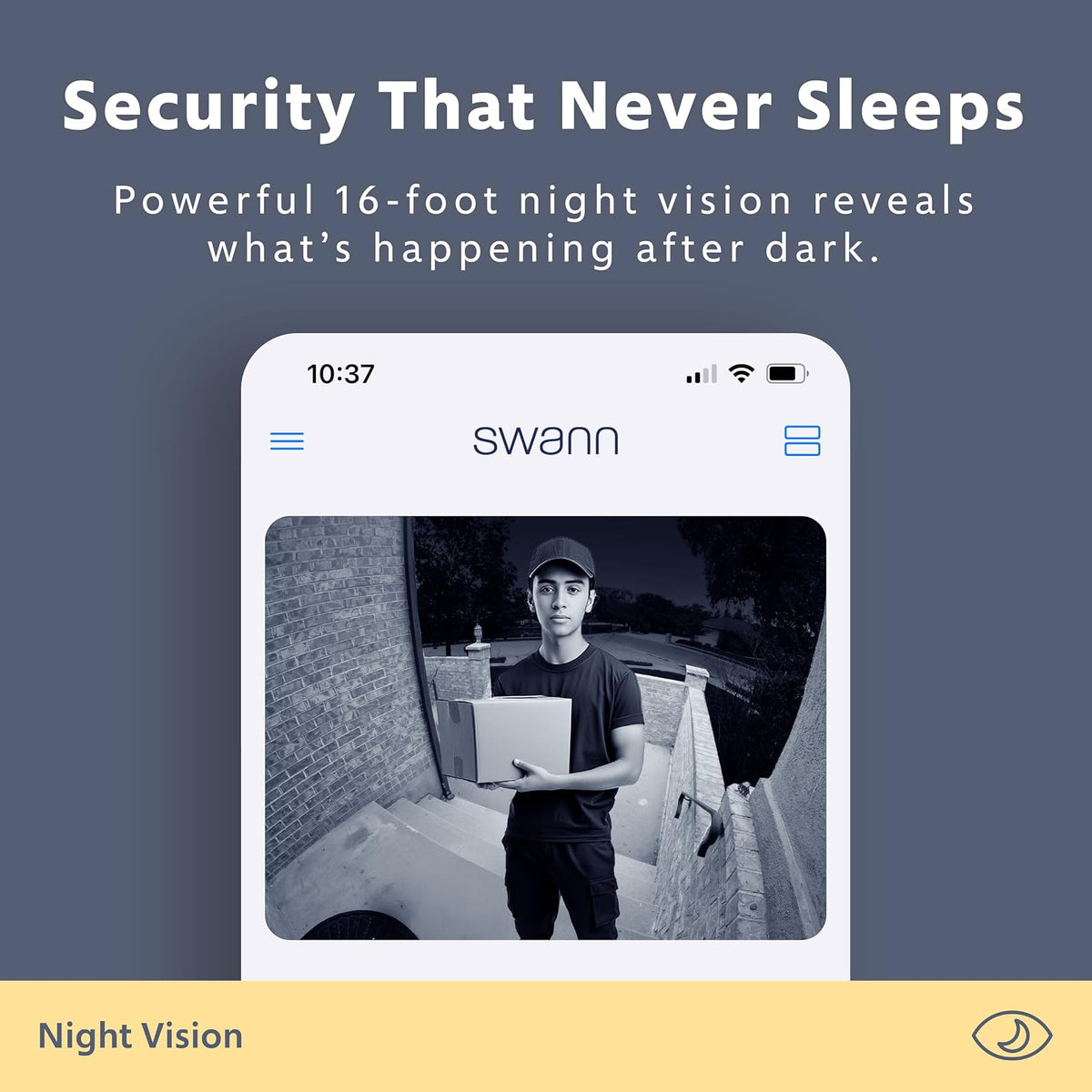 Swann SWIFI-SEVDBC-US Timbre con Video EVO, Blanco, 1 Unidad
