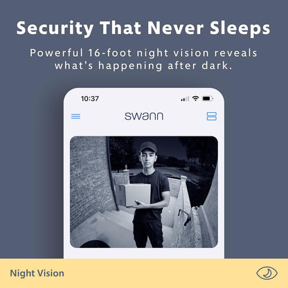 Swann SWIFI-SEVDBC-US Timbre con Video EVO, Blanco, 1 Unidad