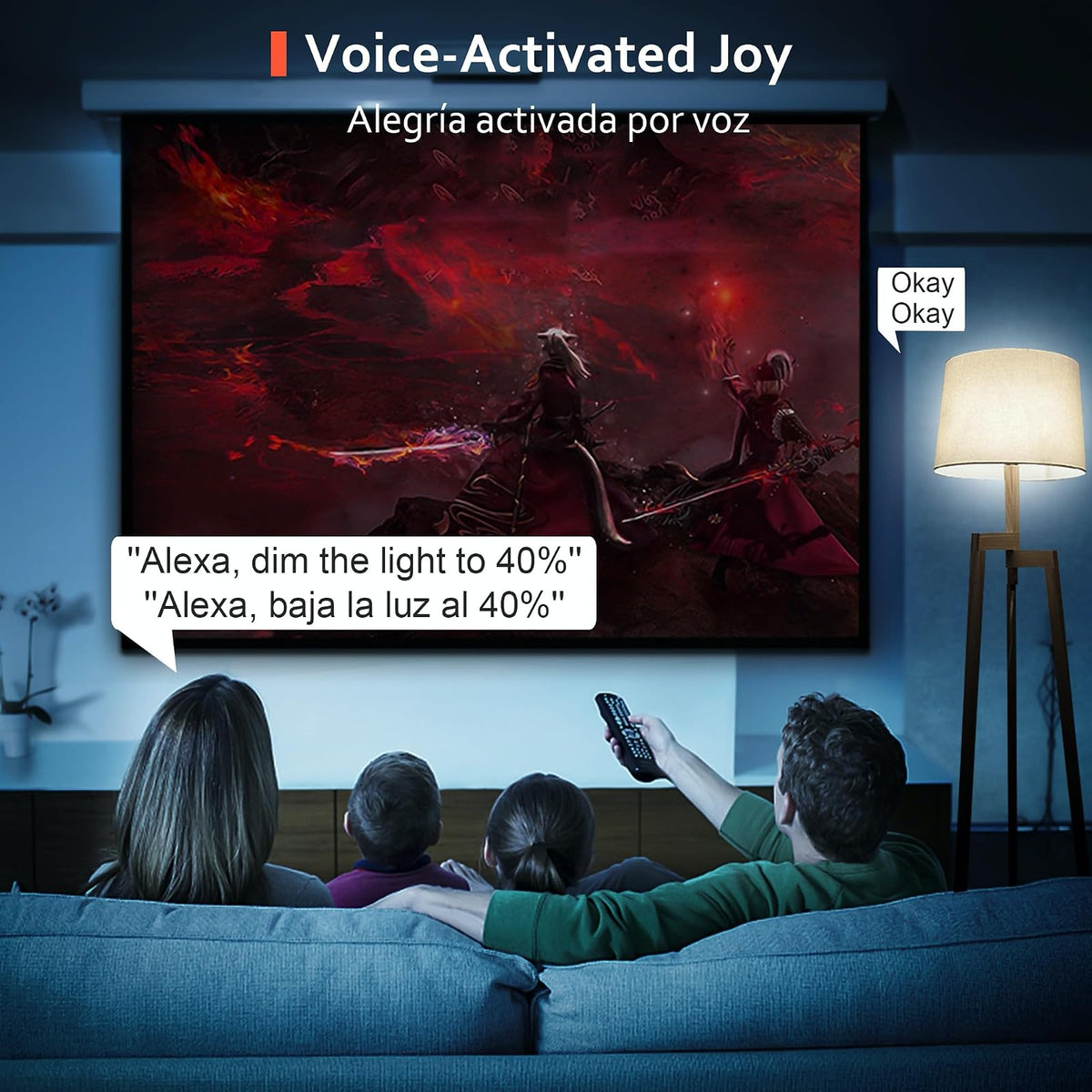 OHLUX 8 Focos Inteligentes Wi-Fi & Bluetooth, 900LM Foco Led E27 9W RGB 2.4Ghz, Colores Regulable, Control Remoto de APP y Control de Voz, Temporizador, Compatible con Alexa, Google Home