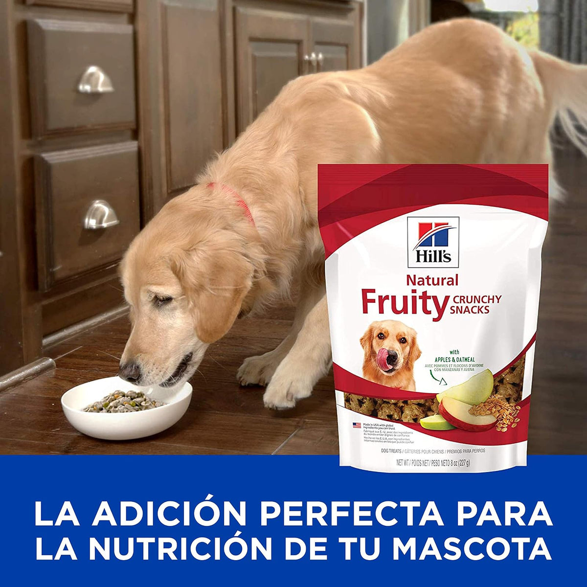Hill's Science Diet Premios para Perro con Manzana Y Avena 230G | Premios Hill's para perro, digestión saludable, sistema inmunológico fuerte, omega-6 y vitamina E