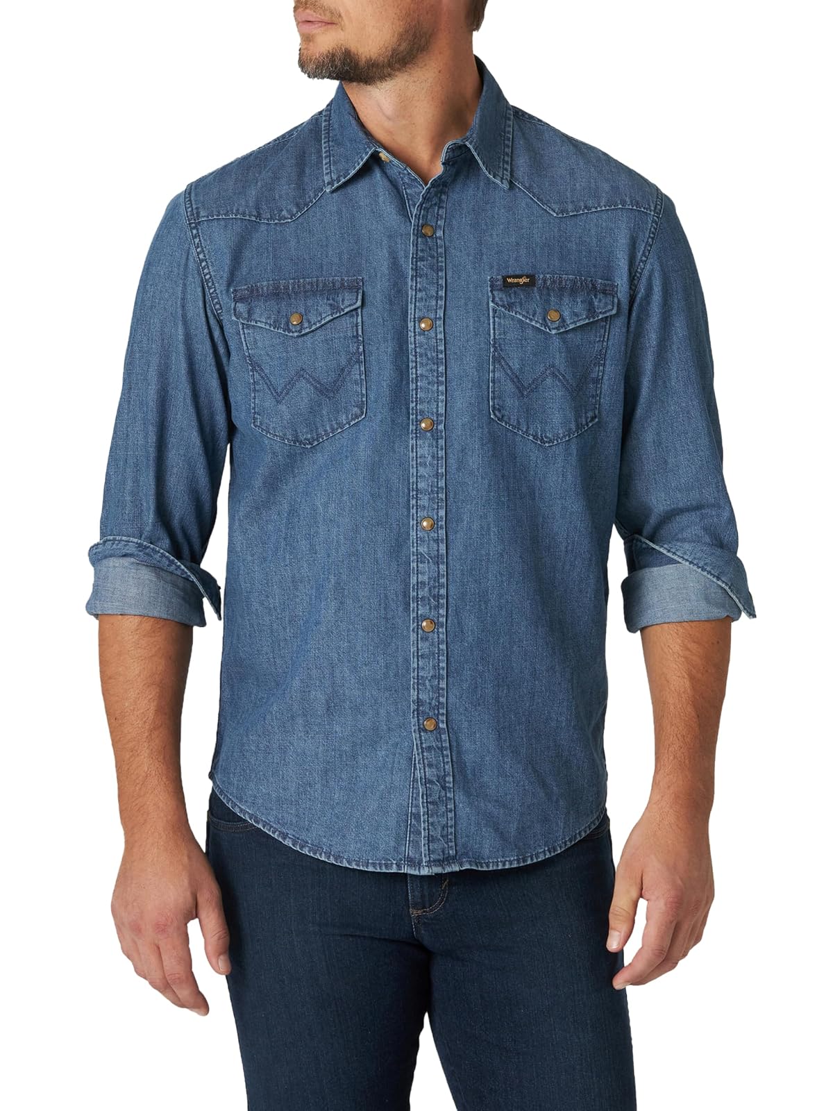 Wrangler Camisa de Mezclilla Ajuste Regular para Hombre - Multicolor - XXL