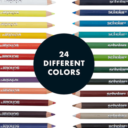 Prismacolor Scholar - Lápices de colores, suministros de arte perfectos para dibujar, dibujar, colorear, surtidos, 24 unidades