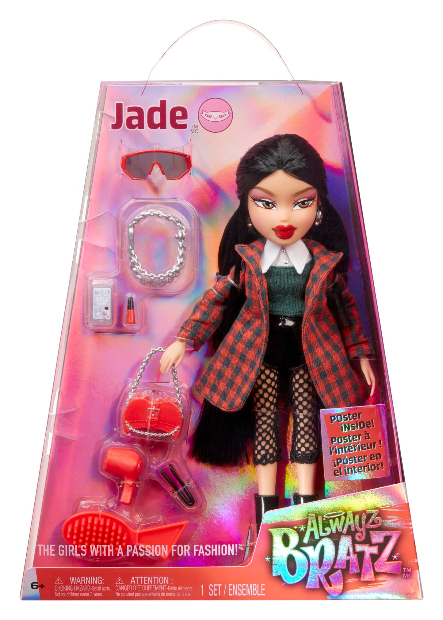 Bratz Alwayz - Muñeca Jade - Estilo Único con 10 Accesorios y Póster Exclusivo - Juguete para Niños y Niñas de 6+ Años