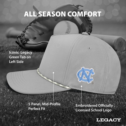 Legacy NCAA Officially Licensed Rope Hat, Lightweight Cap for Men & Women, Caddy, One Size Fits Most, Snapback Closure