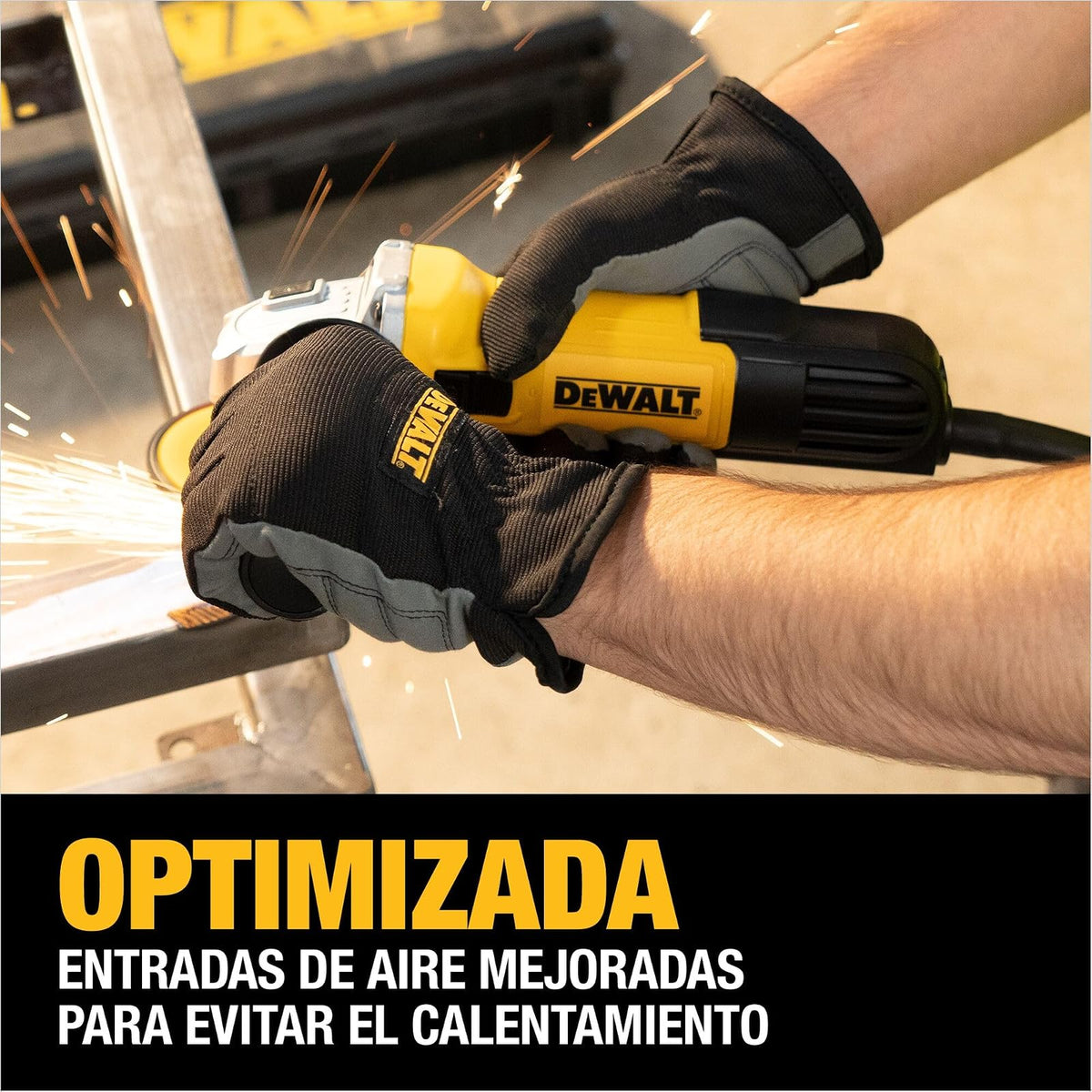 DEWALT Esmeriladora Angular Ultracompacta de 4-1/2" (115 mm), 750 W (DWE750)