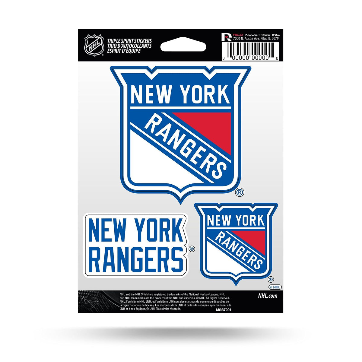 Pegatinas triples de Licor NHL Triple Spirit Stickersnhl, Negro, Amarillo y Blanco, 3 Pegatinas de Equipo