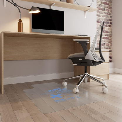 Eureka Ergonomic & Call of DutyⓇ Zombie Killer Gaming Chair Mat for Hardwood Floor/Carpet, Desk Chair Mat with Lip Cartoon Printing, Home Office Floor Protector Accessaries 36 x 48 Transparent