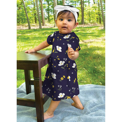 Hudson Baby Vestido de algodón para niña