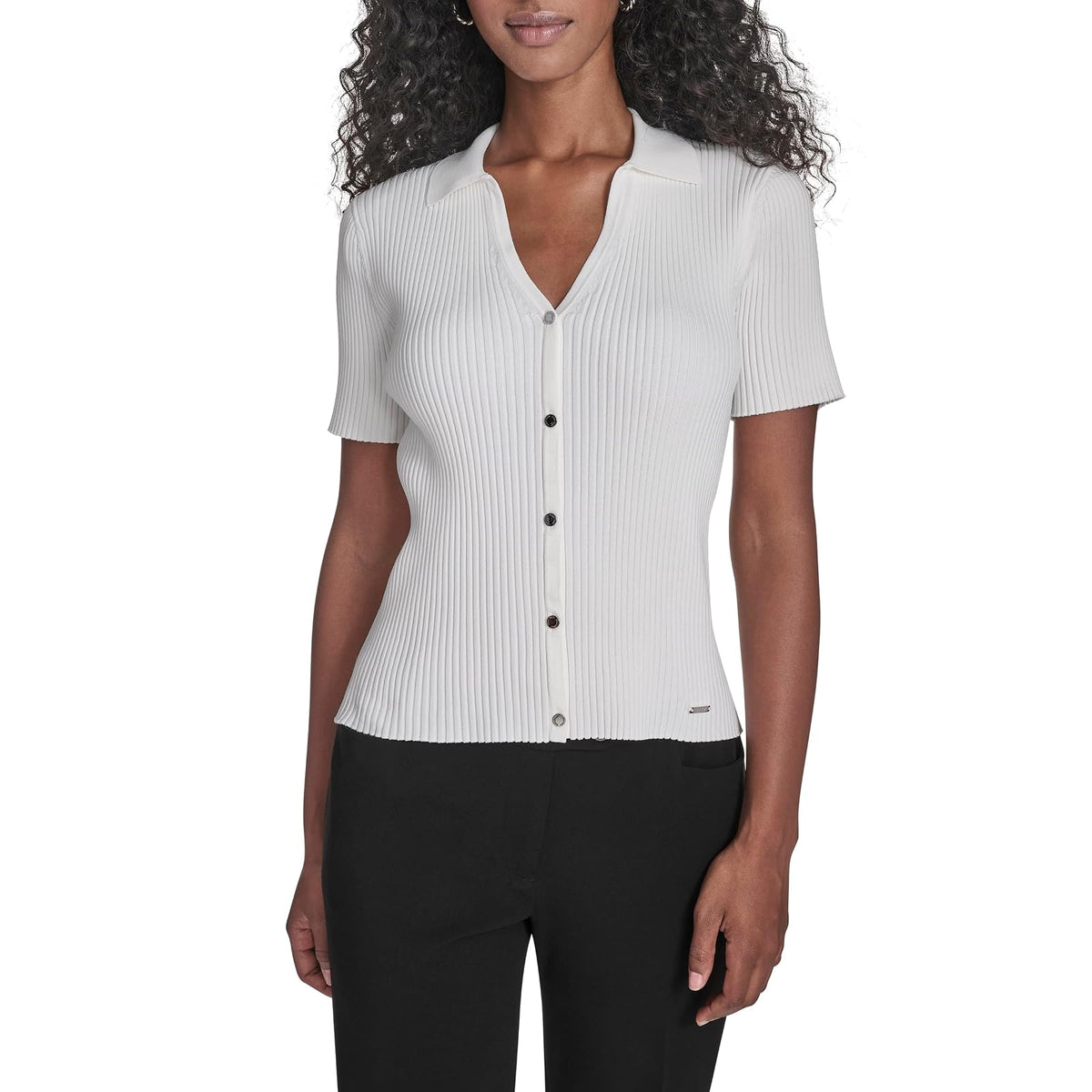 Calvin Klein - Blusa con Cuello en V para Mujer