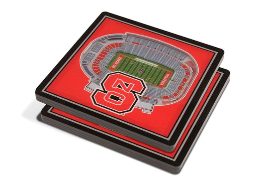 YouTheFan Posavasos 3D NCAA StadiumView 4 Capas Acrlico Rojo