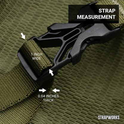 Strapworks MilSpec 17337 - Correa de Nailon Plana con especificaciones Militares para eslingas, Correas de Mochila, proyectos tácticos, 1 Pulgada x 10 Yardas, Azul Marino