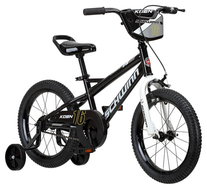 Schwinn Koen - Bicicleta para niño, con Cuadro SmartStart para Adaptarse a Las Proporciones de tu Hijo - Negro - 16 Pulgadas