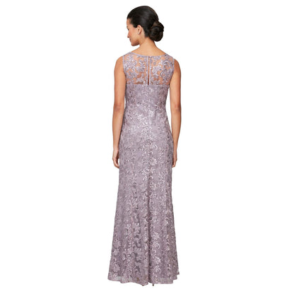Alex Evenings Vestido Largo sin Mangas con Detalle de abalorio Falsa cinturón y Chal Vestido para Ocaciones Especiales para Mujer