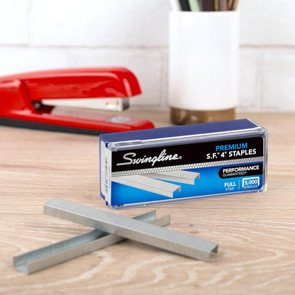 Grapas Swingline, S.F. 4, Premium, 1/4 pulgadas de longitud, 210/tira, 5000/caja, 5 unidades (35481)