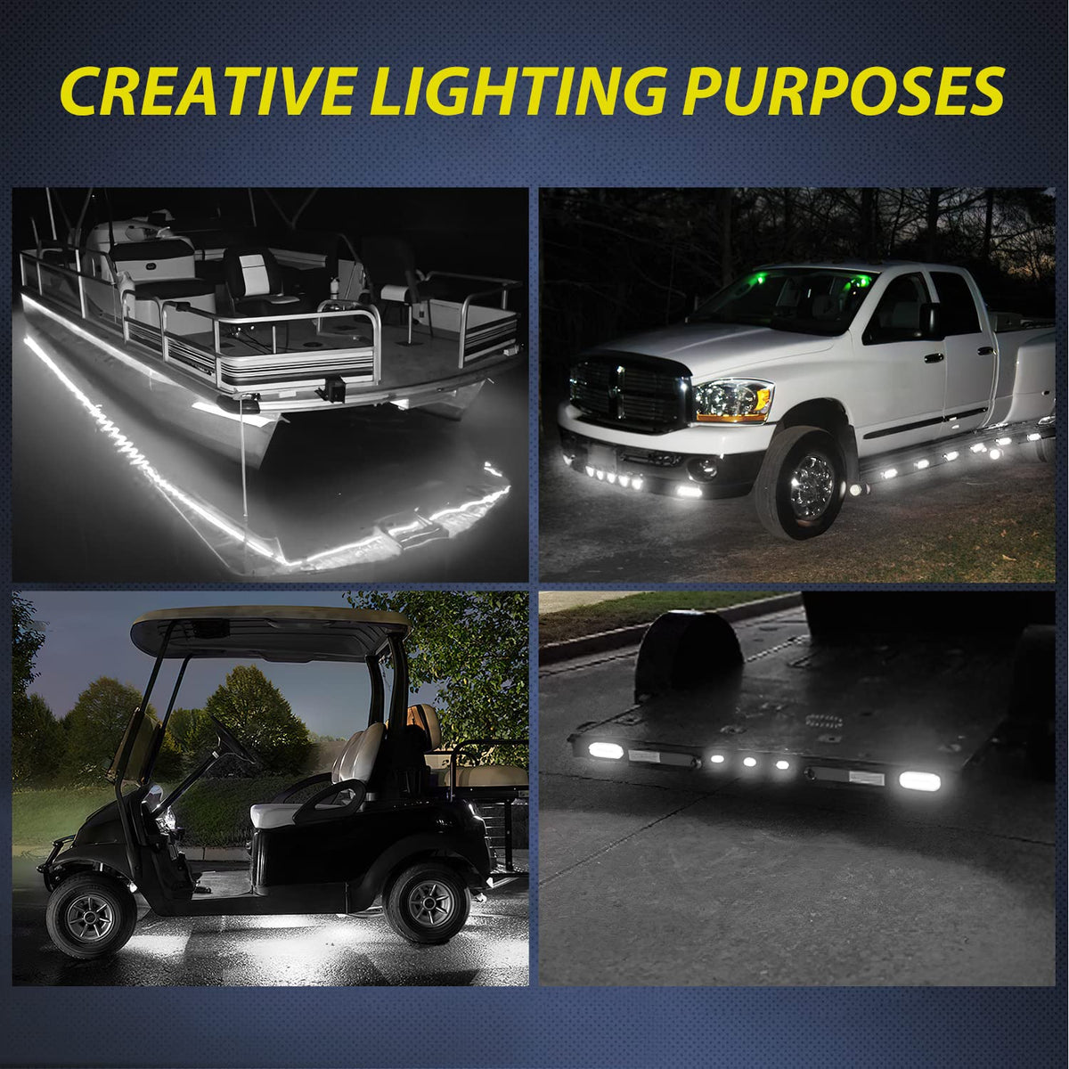 Nilight 10 Luces Indicadoras LED Blancas de 3.8 in, 12 V, para Camión, Caravana y Barco, TL-81