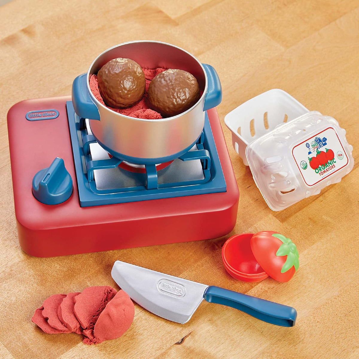 little tikes, Creative Chefs Kit Restaurante Italiano, Juguetes de Cocina, Incluye Arena Make-It! Mix, +3 Años