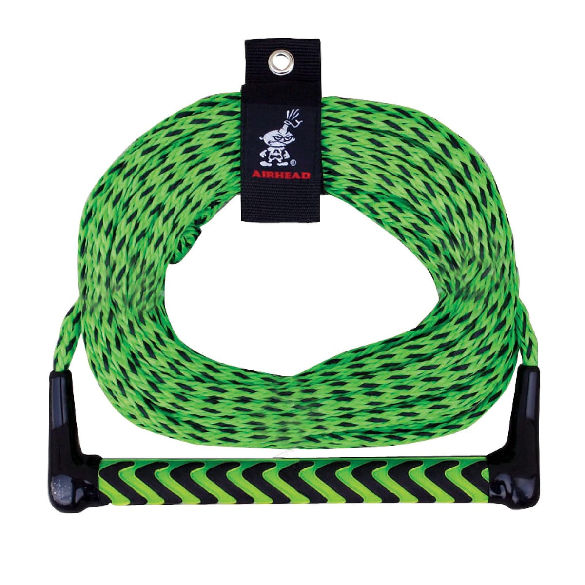 Airhead - Cuerda de esquí acuático con Mango de EVA, 1 sección para Tubos, esquís acuáticos y Tablas de wakesurf, Verde y Negro