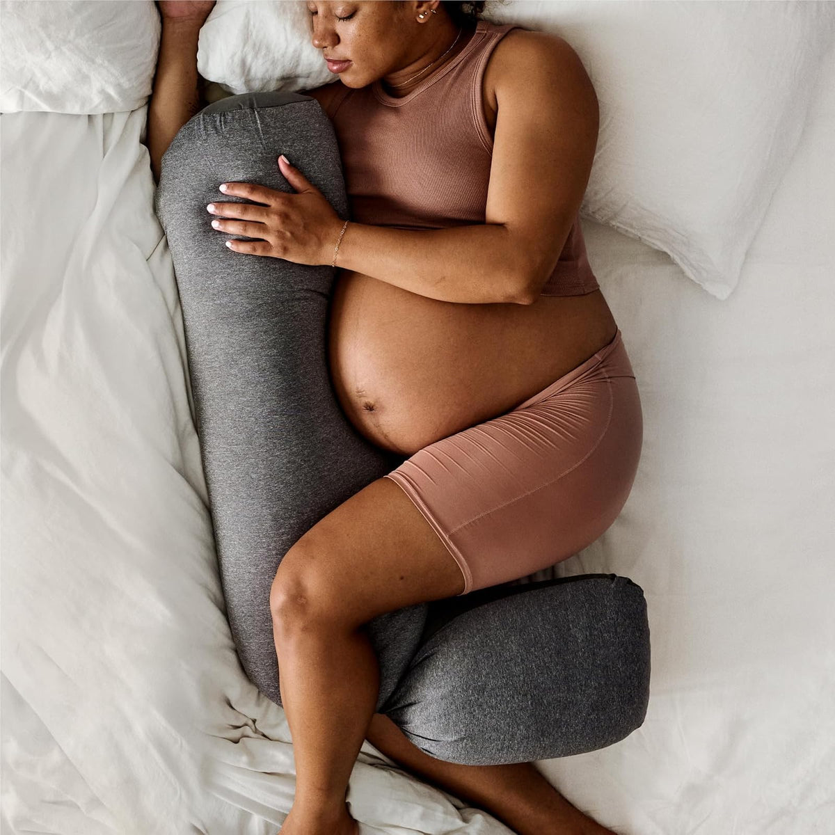 Frida Mom | Almohada Fresca y Ajustable para el Embarazo| Maternidad| Cojín para Dormir