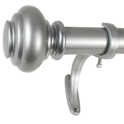Decopolitan - Juego de Varillas de Tratamiento para urna de Ventana, 2.54 cm, Contemporáneo, Gris (Antique Silver), 72-144-Inch, 1
