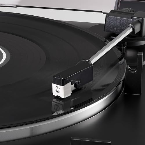 Audio-Technica - Tocadiscos AT-LP60X-BK Totalmente automático con transmisión por Correa, velocidades de 33/45 RPM (Negro)