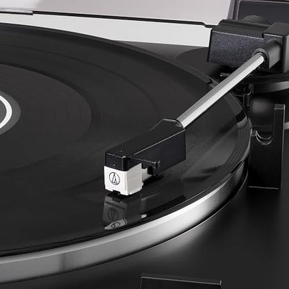 Audio-Technica - Tocadiscos AT-LP60X-BK Totalmente automático con transmisión por Correa, velocidades de 33/45 RPM (Negro)
