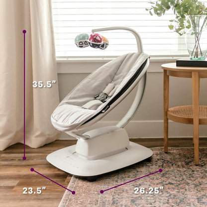 4moms MamaRoo - Columpio para bebé multimovimiento, Bluetooth habilitado con 5 movimientos únicos, color negro