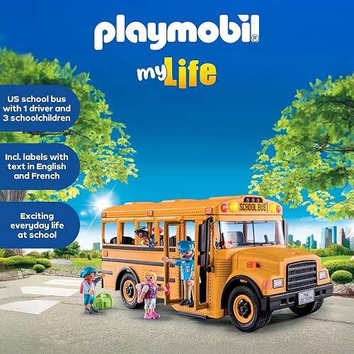 Playmobil Autobús Escolar con Accesorios y 4 Figuras