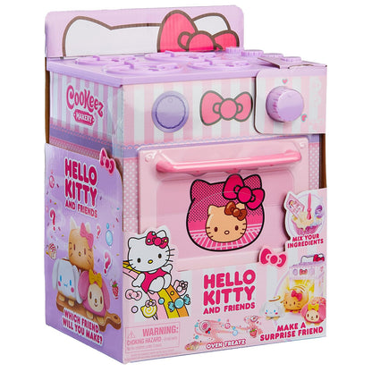 Cookeez Makery - Set de Juego Horno Mágico Hello Kitty and Friends para Niñas, Peluche Sorpresa Interactivo con Aroma, Incluye Accesorios