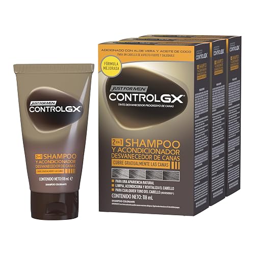 Just For Men Control GX Shampoo Desvanecedor Canas Hombre 3 Pack 118 ml