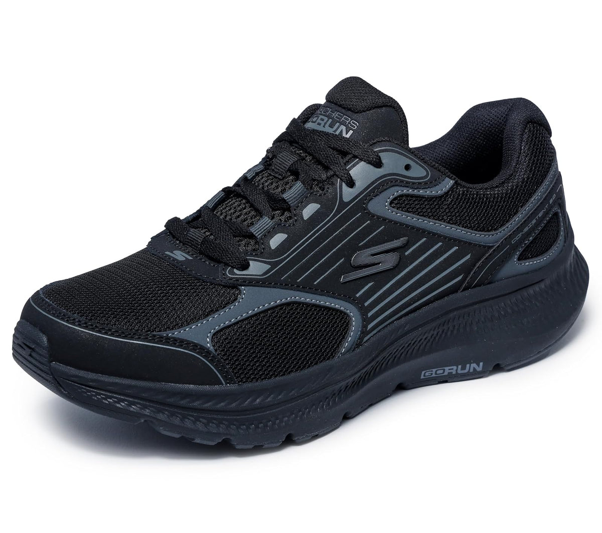 Skechers Go Run Consistent 2.0 Tenis para Correr Hombre - Negro - Negro - 25.5 cm
