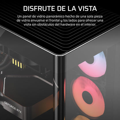 Corsair Frame 4500X RS-R ARGB Caja de PC Semitorre con Cristal Panorámico – Sistema de Montaje de InfiniRail, Capacidad para Dos radiadores de 360 mm, Incluye 3 Ventiladores RS120R – Negro
