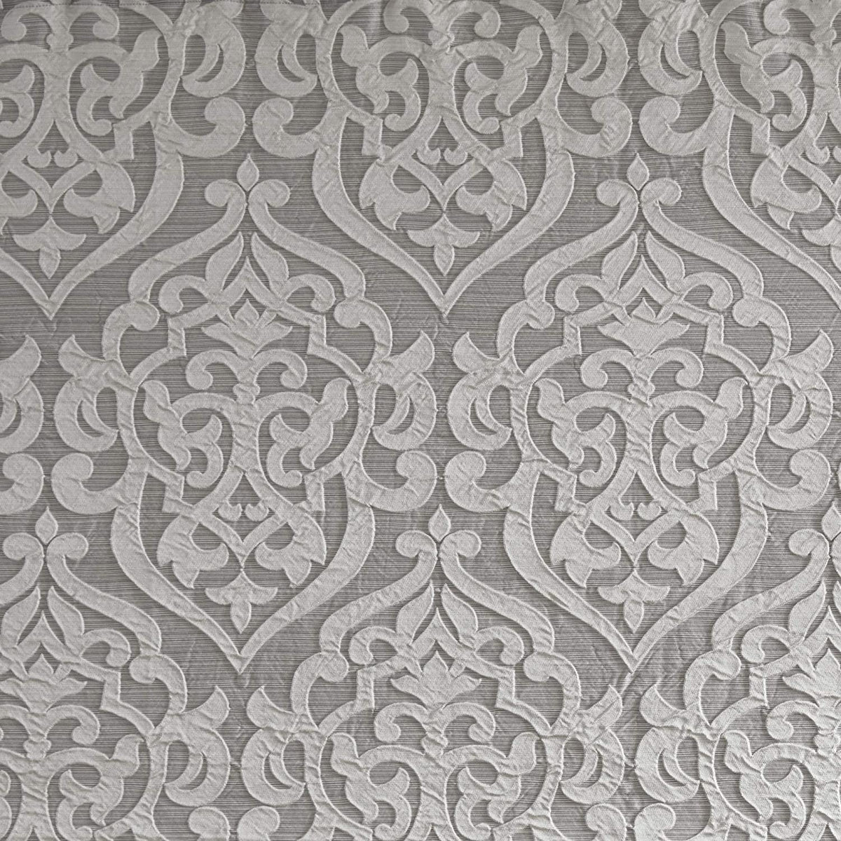 Madison Park Odette Cortina de Ducha de Tela Jacquard Texturizado de Lujo, medallón de Damasco Lavable a máquina, decoración Moderna del baño del hogar, Pantalla de privacidad para bañera, 72" x 72",
