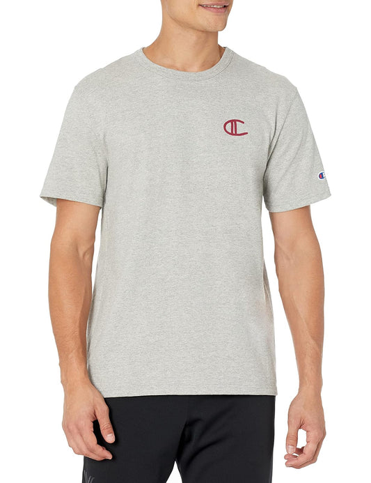 Champion LIFE Playera Cuello Redondo para Hombre - CH - Oxford Gray Tic Tac Champion