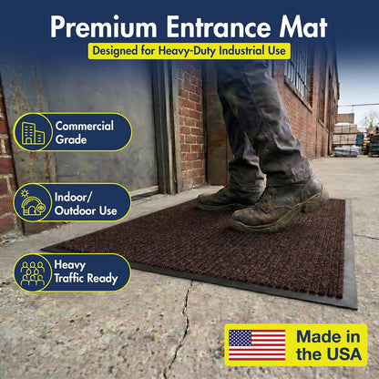 Notrax - 109S0023BR Carpeted Entrance Mat, Brown, 2ft. x 3ft.