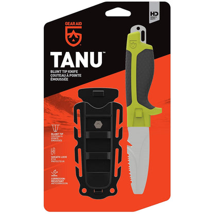 Gear Aid Tanu Cuchillo de Buceo y Rescate con Vaina, Hoja de Punta Roma de 3 Pulgadas