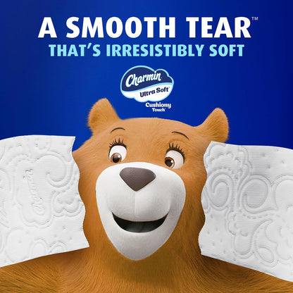 Charmin Ultra Soft Toilet Paper, Family Mega Roll with Cushiony Touch (5x More Sheets*), 18 Count