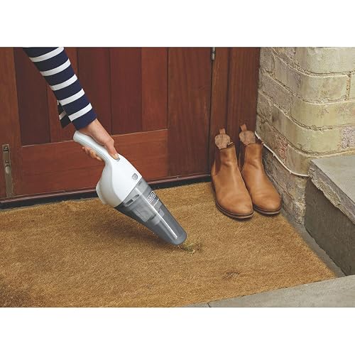 Black + Decker Aspiradora compacta de Mano con batería de Litio 2 Ah, Color Gris, Blanco (Powder White), 1