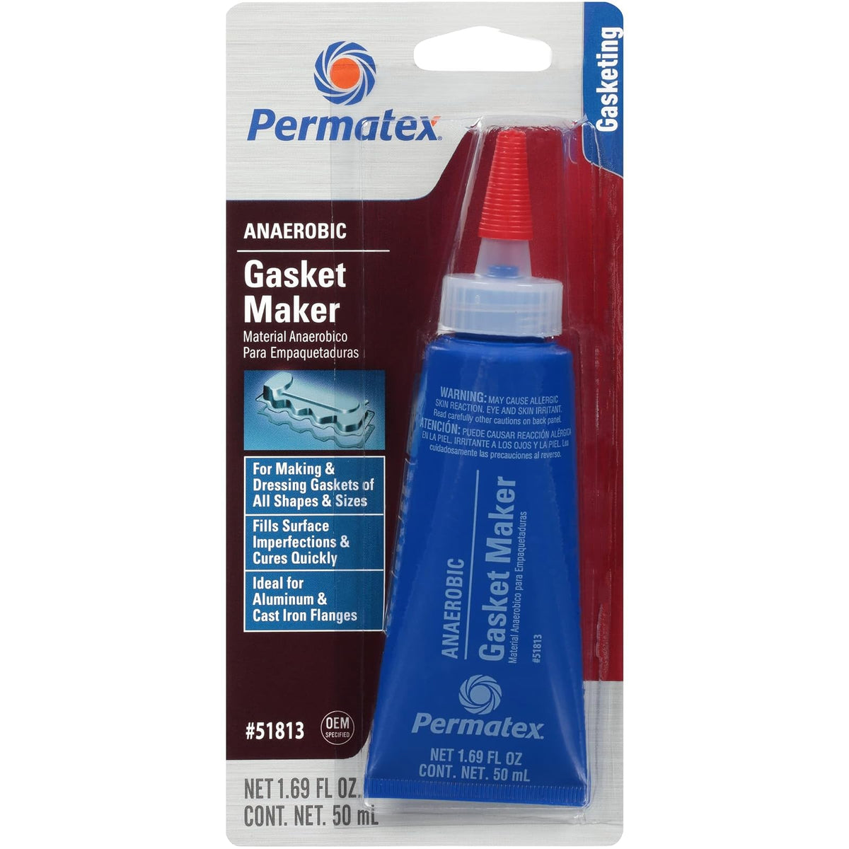 Anaerobic Gasket Maker, 50mL Tube, Red
