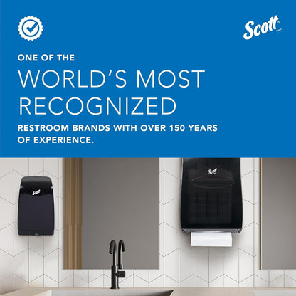 SCOTT® Essential™ Dispensador Manual de jabón y desinfectante de Manos de Alta Capacidad (92145), Negro, Capacidad de 1.0 l, 4.8 x 8.3 x 5.4 Pulgadas (cantidad 1)