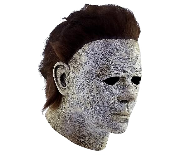 Máscara de Oficial de Michael Myers, Máscaras de Asesino Serial de Pelicula de Halloween Ideal para Fiestas de Disfraces